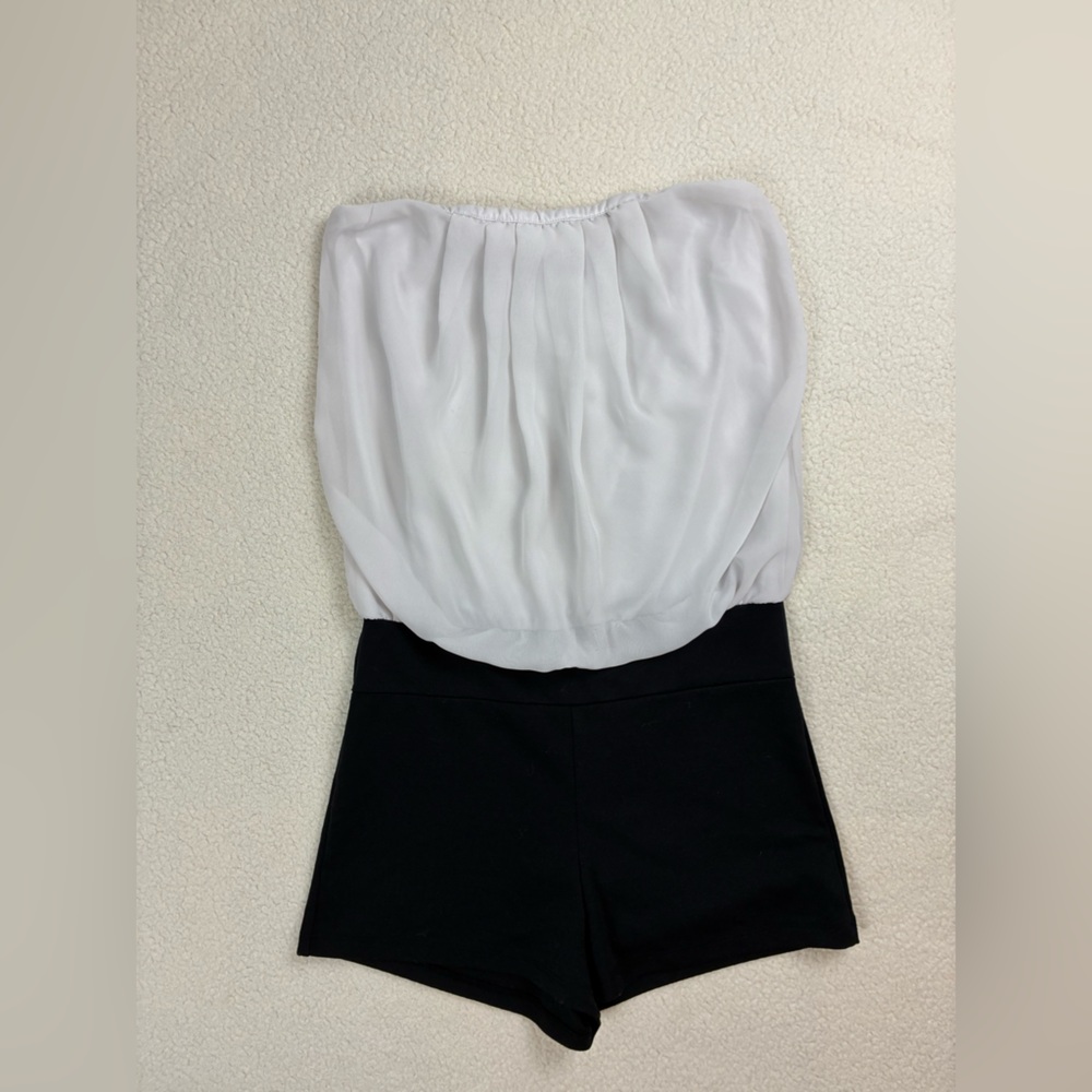 Y2K Body Central Strapless Romper Mini Small